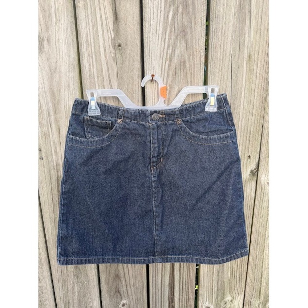 Y2K Indie American Eagle Denim Mini Skirt 4 Dark Wash Casual Retro 90s